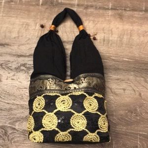 Beautiful elephant print bag with sequins